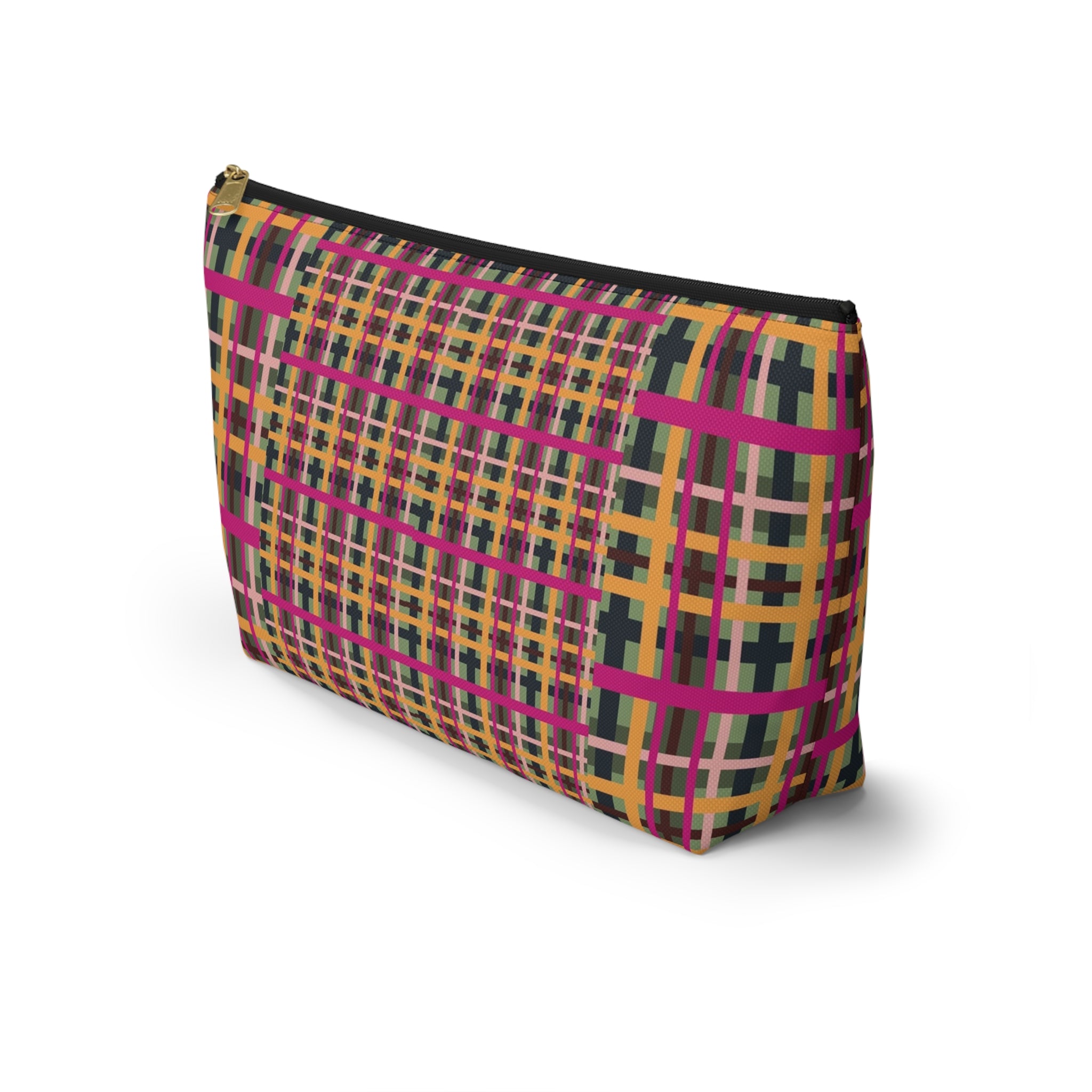Fuchsia Plaid Everyday Pouch