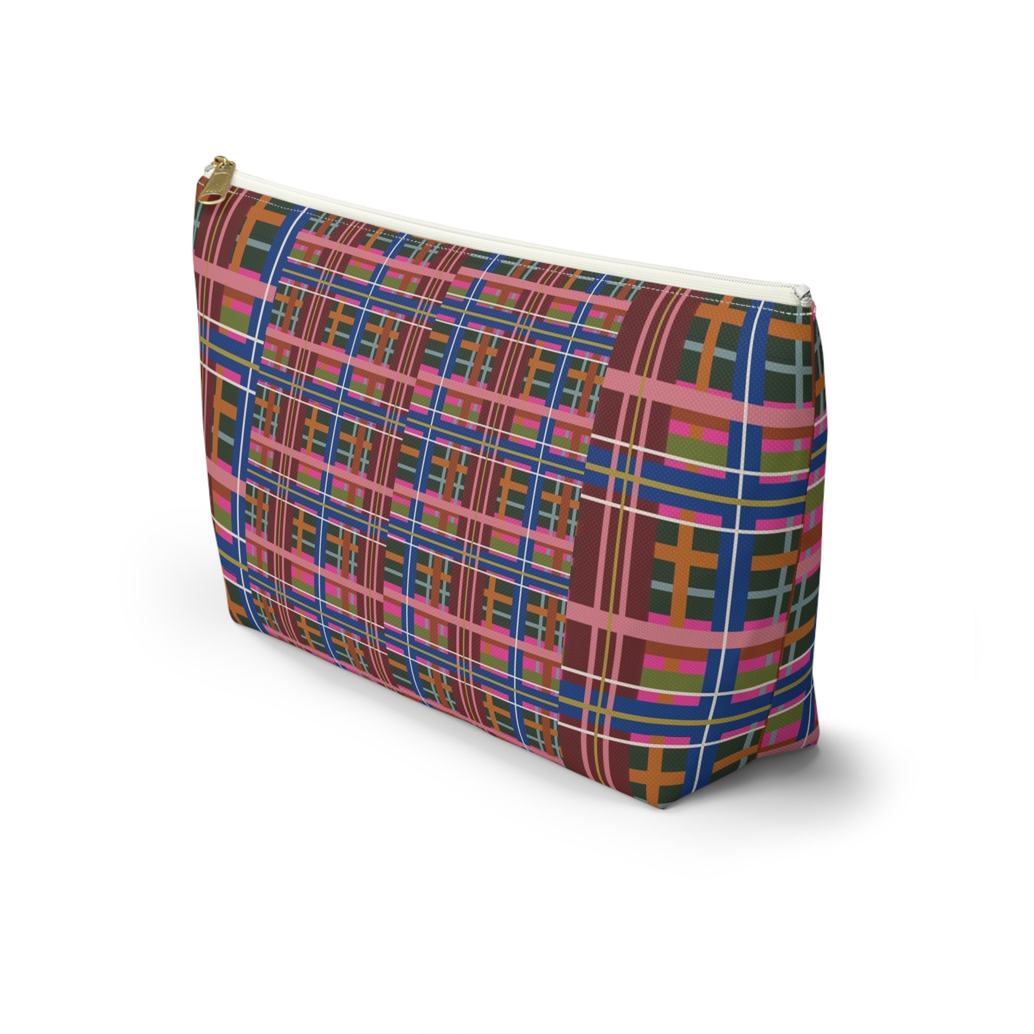Pinky Blue Plaid Everyday Pouch