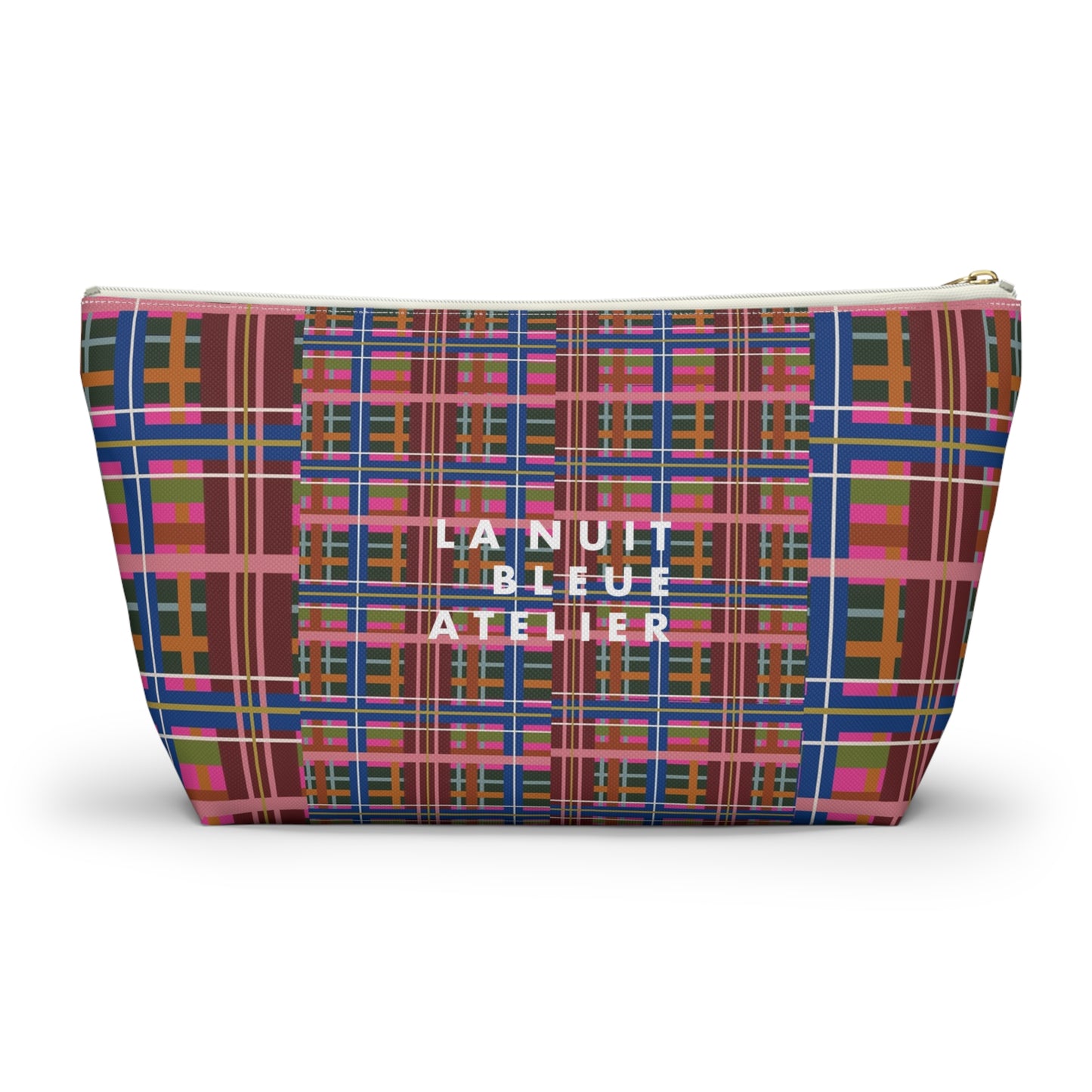 Pinky Blue Plaid Everyday Pouch