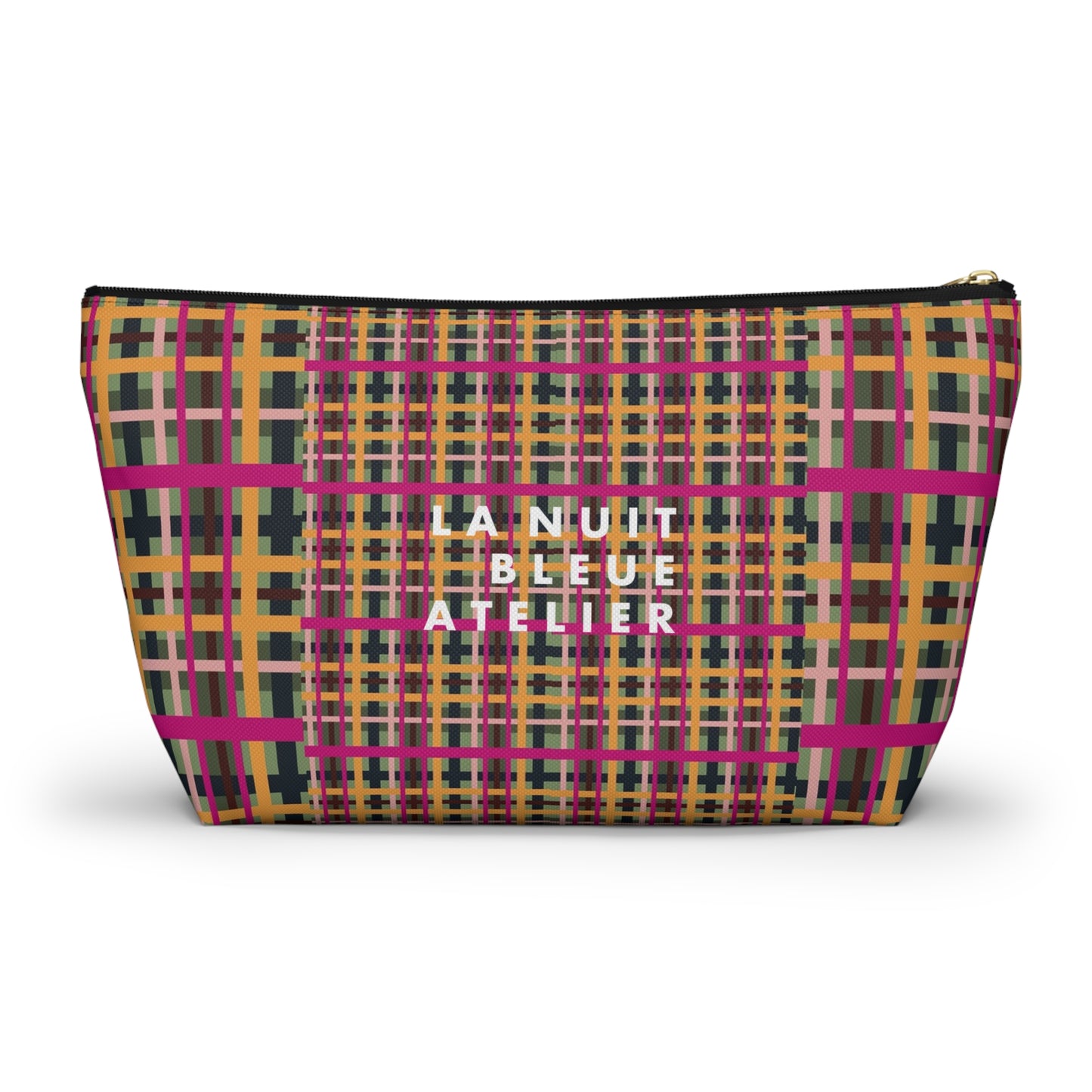 Fuchsia Plaid Everyday Pouch