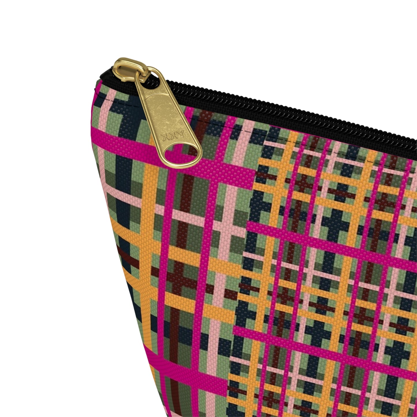 Fuchsia Plaid Everyday Pouch
