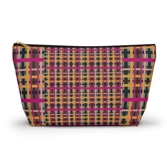 Fuchsia Plaid Everyday Pouch