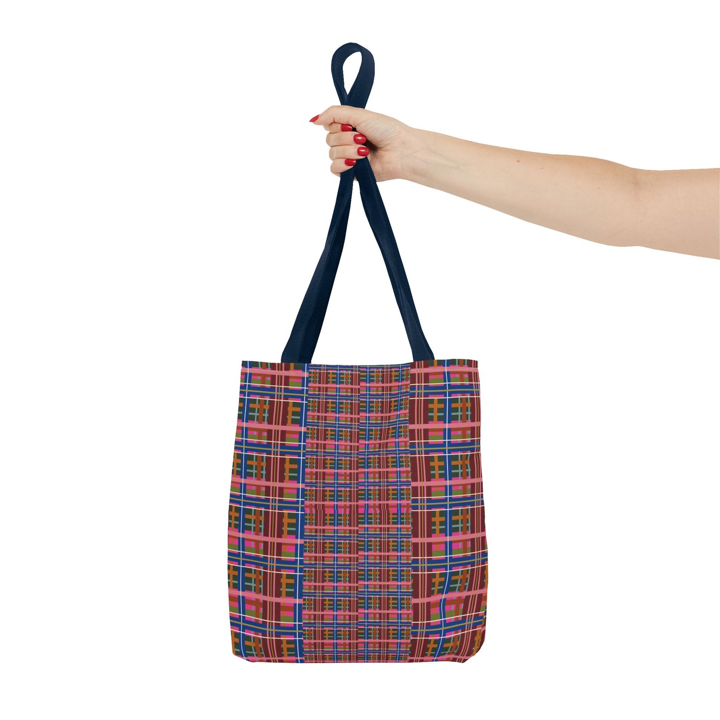 Pinky Blue Plaid Everyday Tote