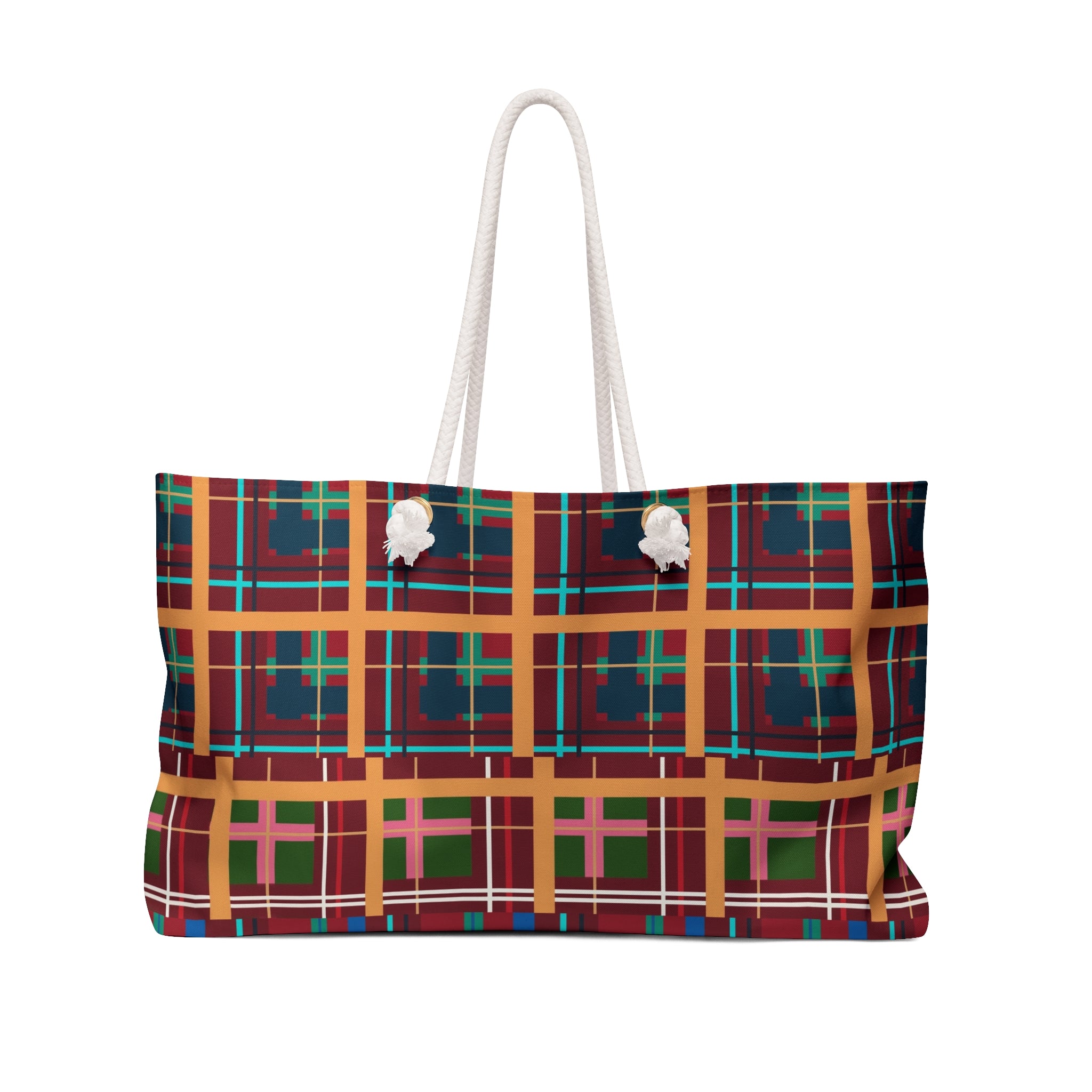 Multi Plaid No. 1 Weekender Tote