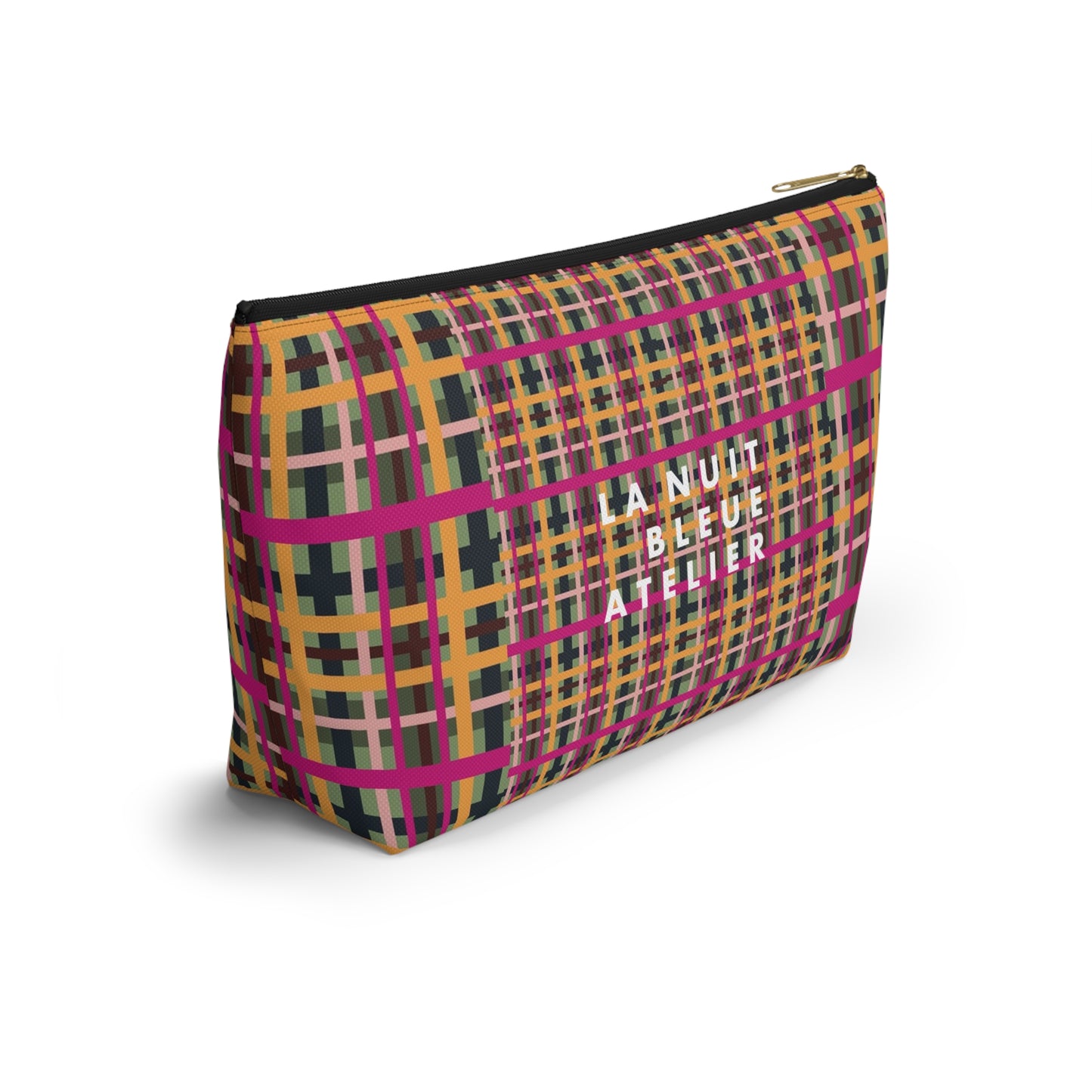 Fuchsia Plaid Everyday Pouch