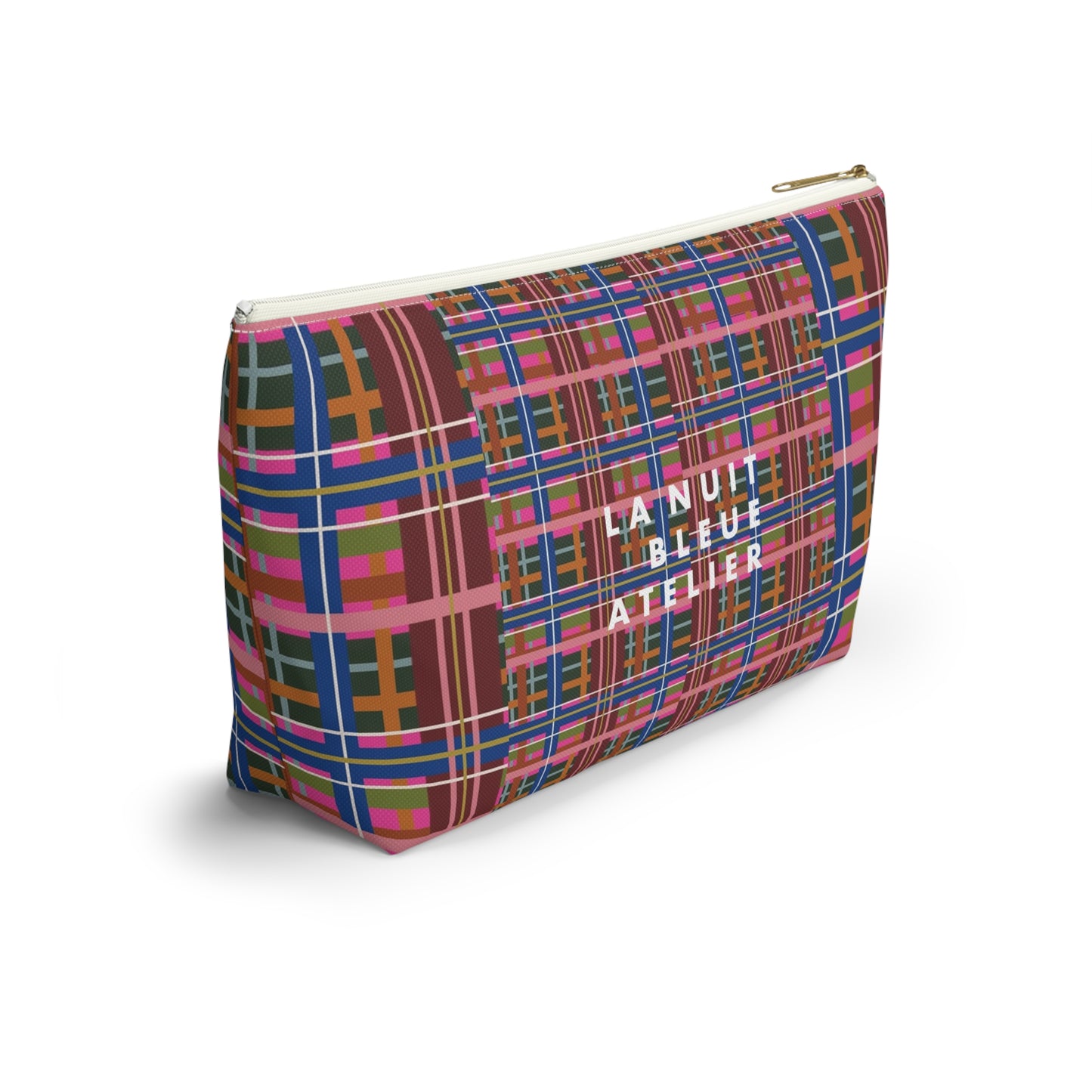 Pinky Blue Plaid Everyday Pouch