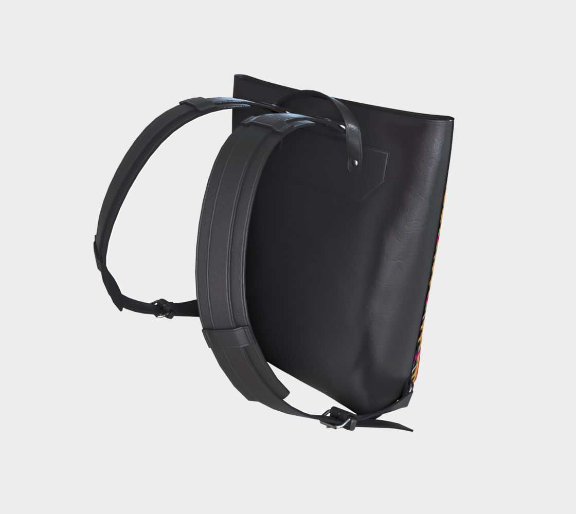 Fuchsia Plaid Vegan Leather Backpack