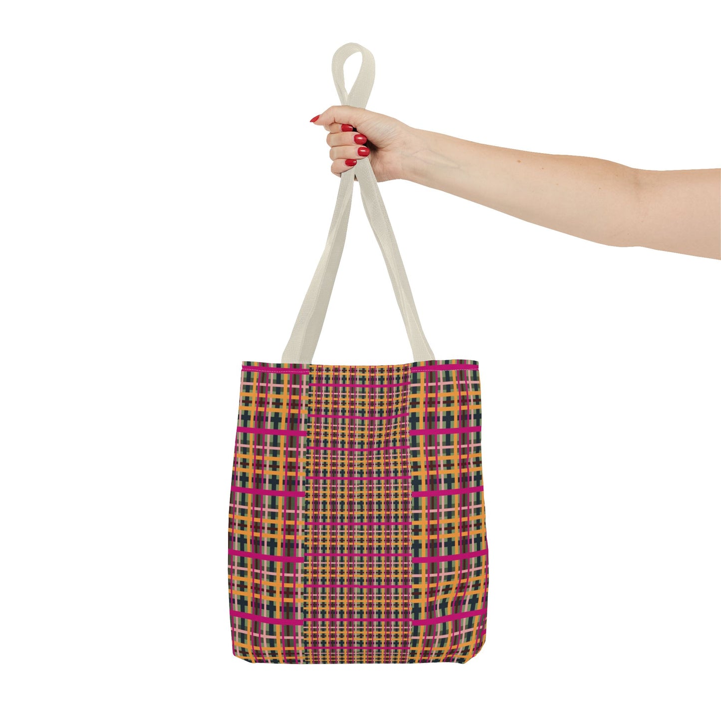 Fuchsia Plaid Everyday Tote