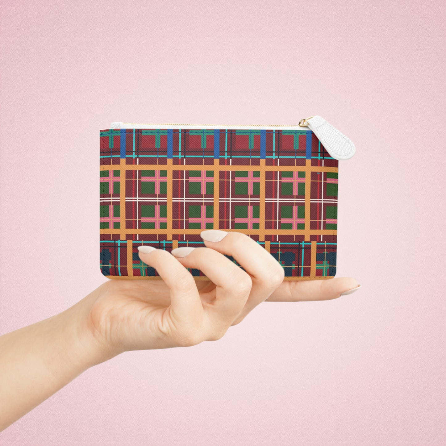 Multi Plaid No. 1 Mini Vegan Wallet