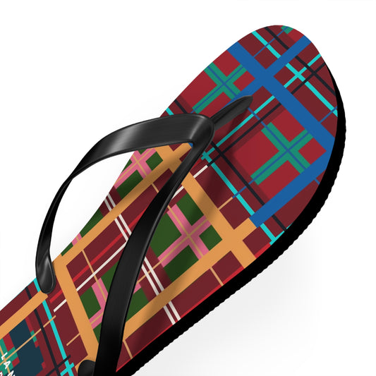 Multi Plaid No. 1 Flip Flops