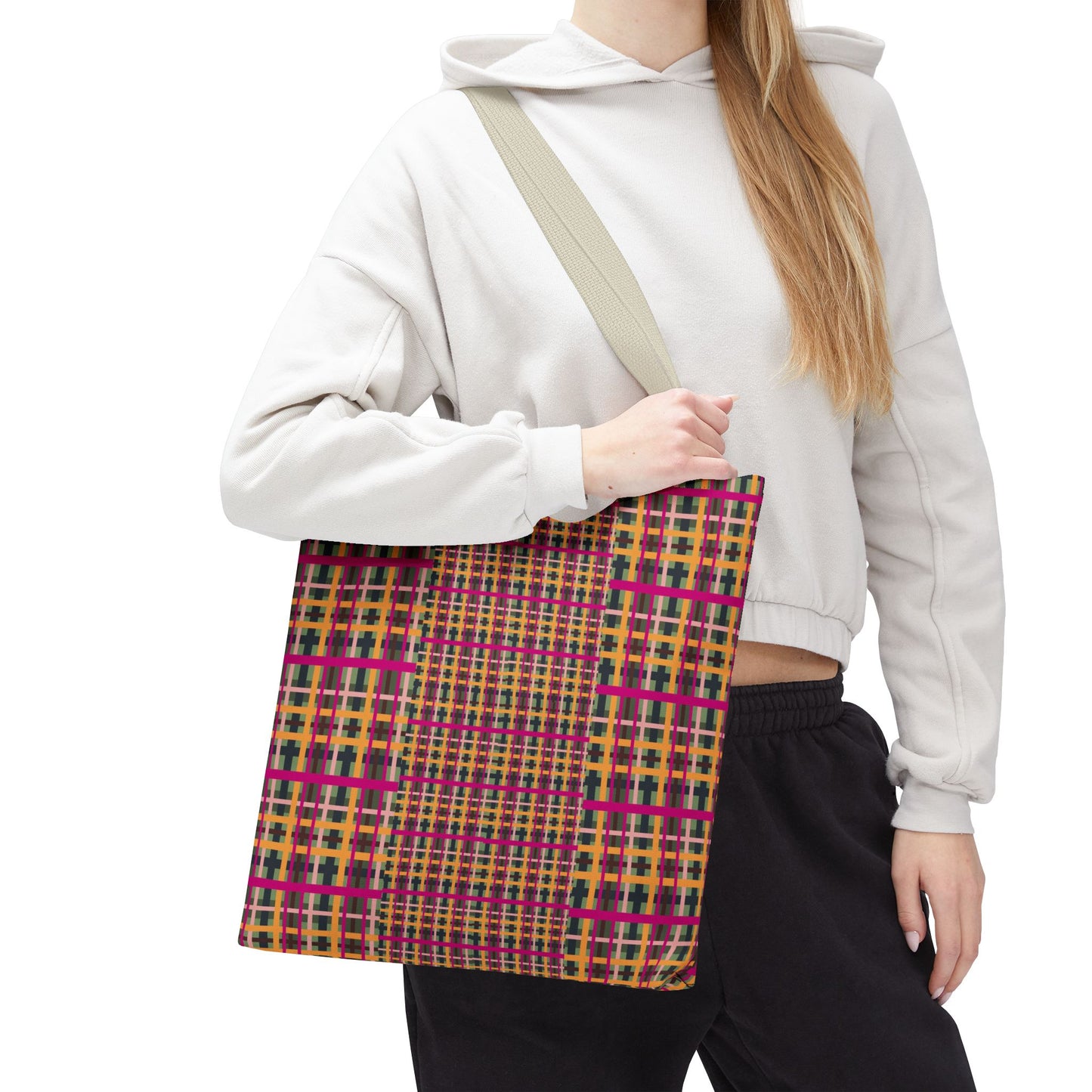 Fuchsia Plaid Everyday Tote