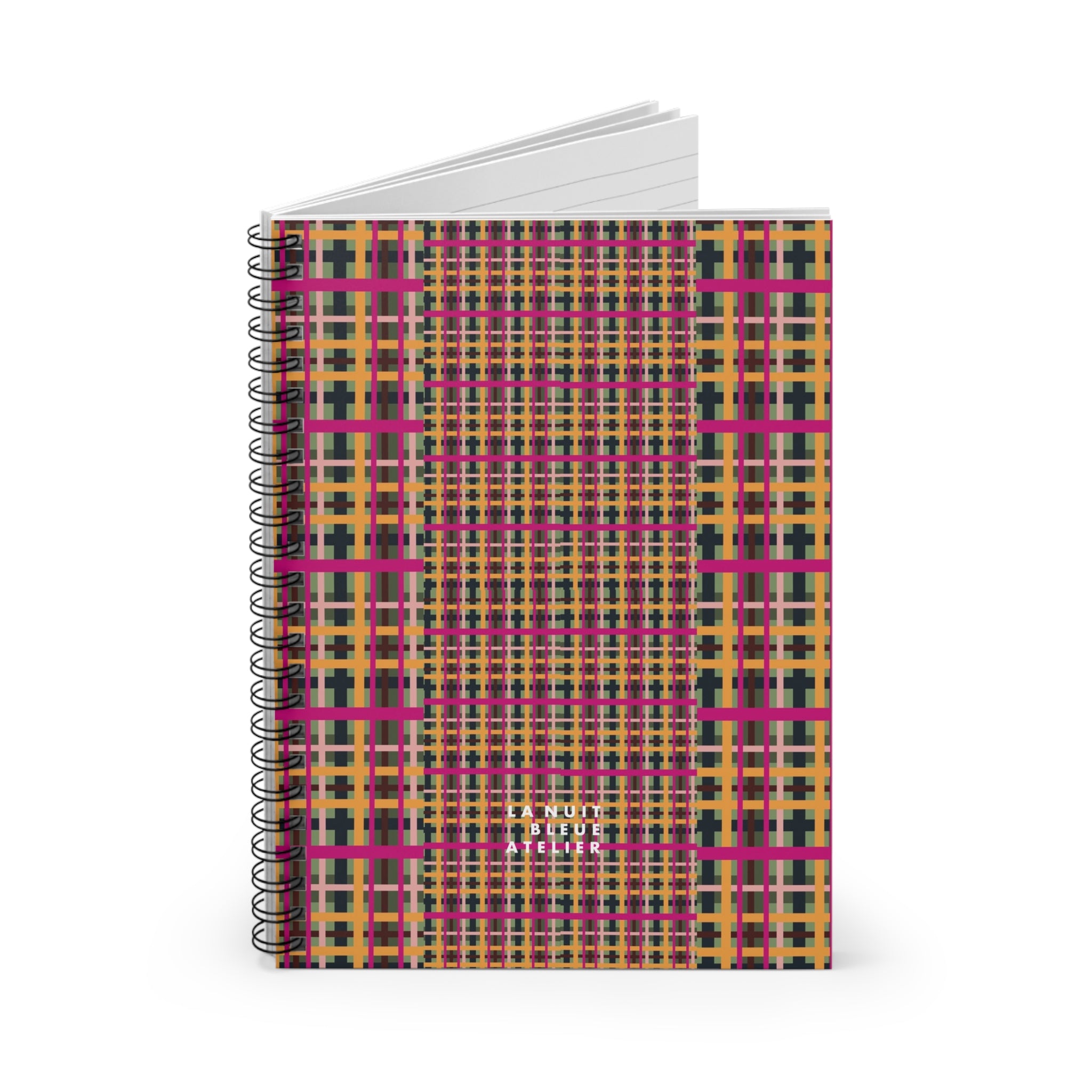 Fuchsia Plaid Spiral Notebook