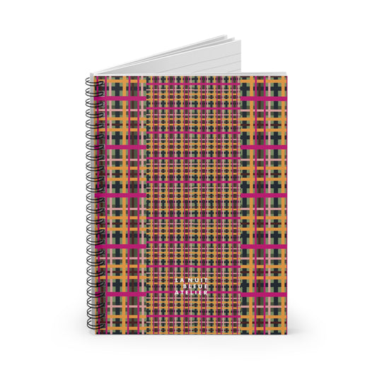 Fuchsia Plaid Spiral Notebook