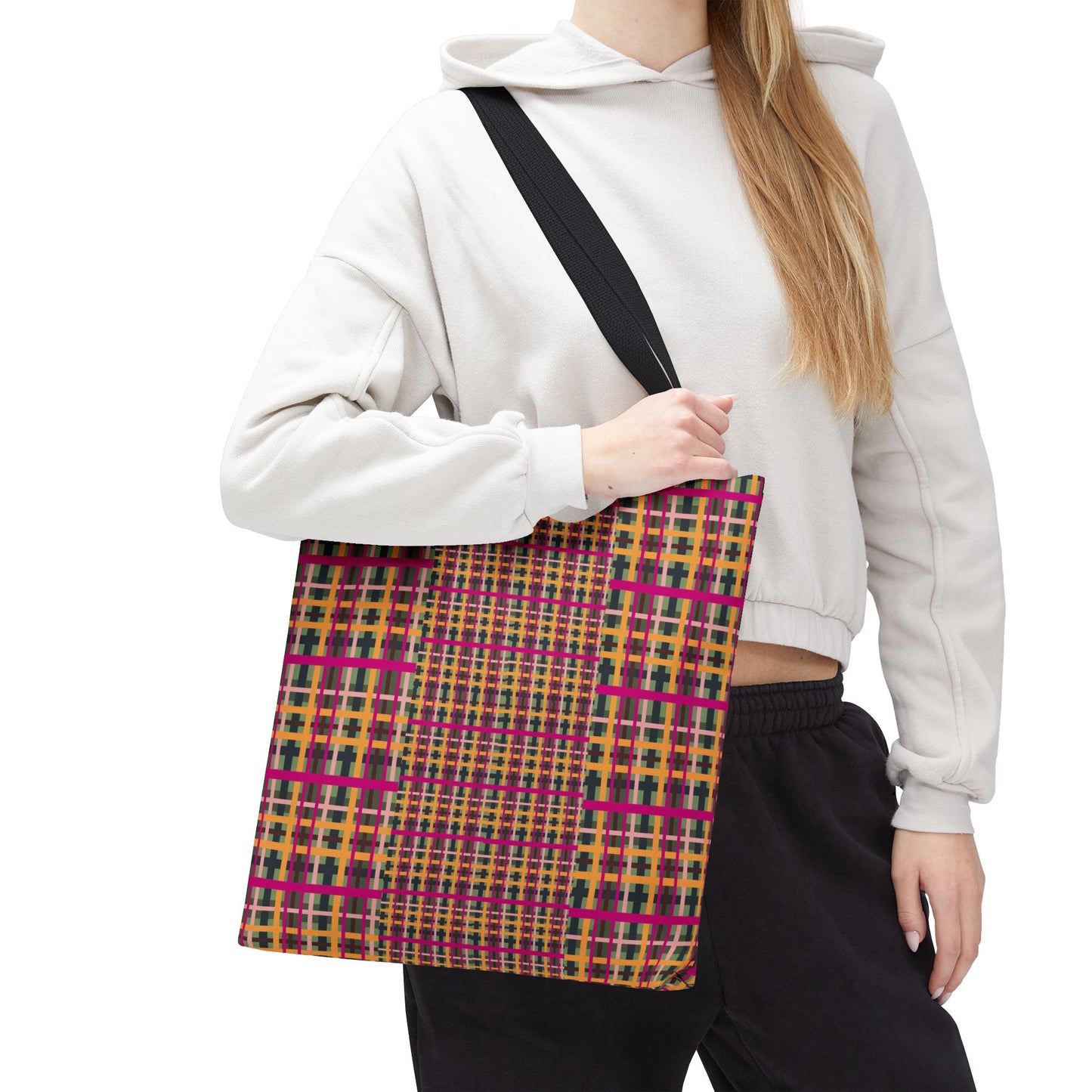 Fuchsia Plaid Everyday Tote
