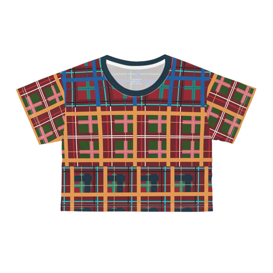 Multi Plaid No. 1 Lightweight Crop Tee