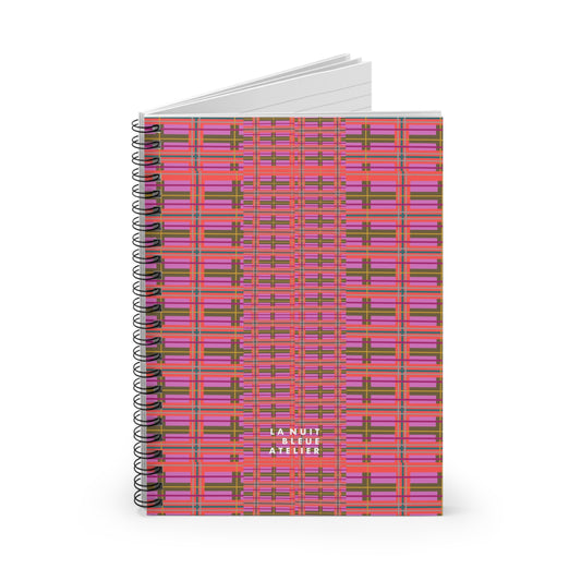 Pink Plaid Spiral Notebook