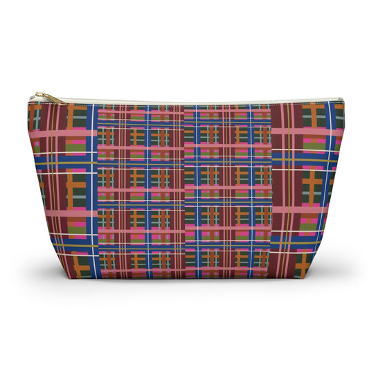 Pinky Blue Plaid Everyday Pouch