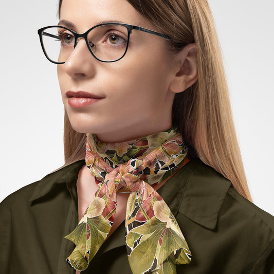 Botanica Plaid No. 1 Chiffon Long Scarf