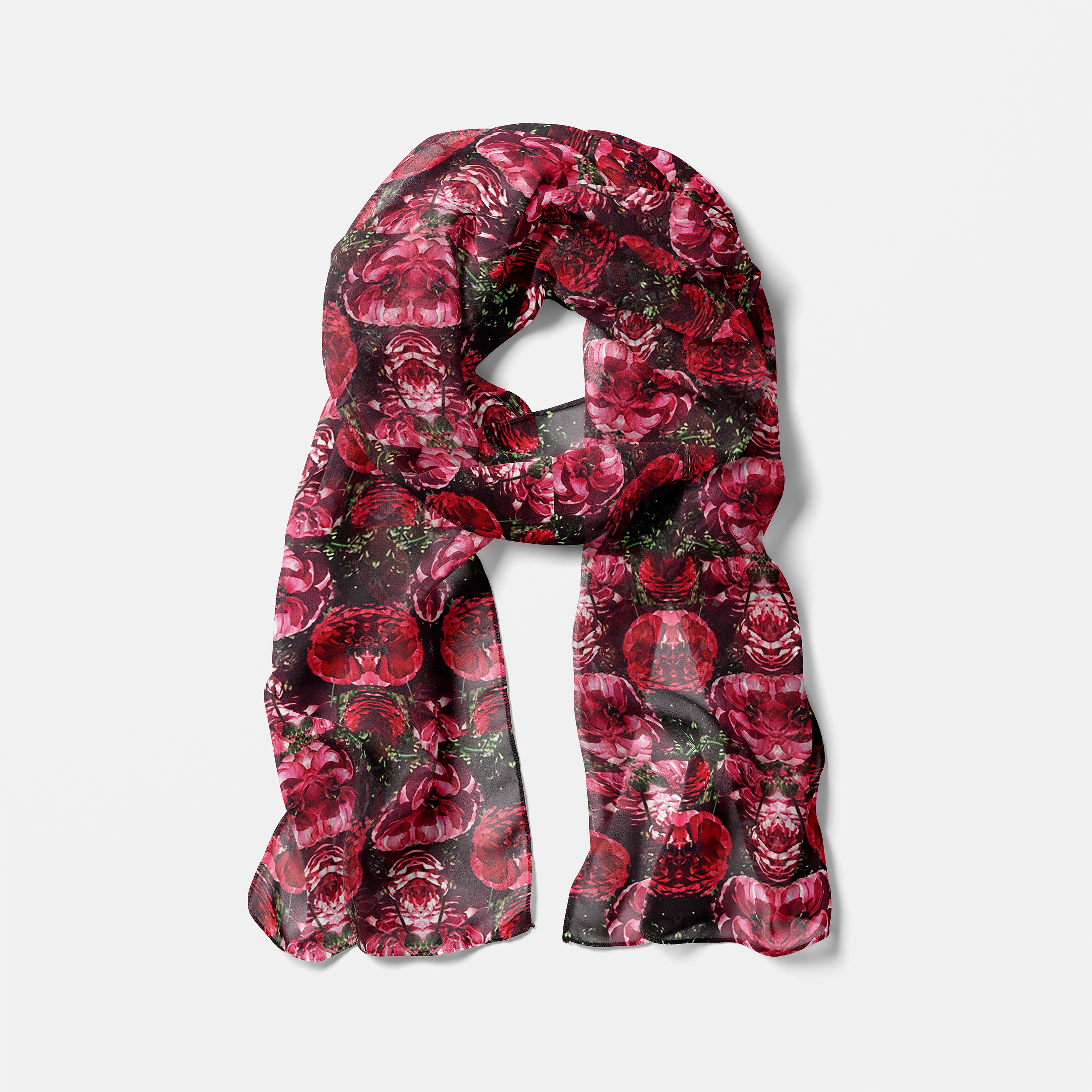 Floralis No. 25 Chiffon Long Scarf