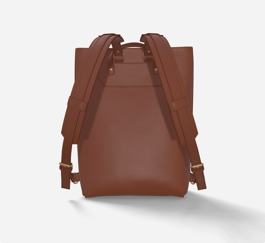 Pink Plaid Vegan Leather Backpack