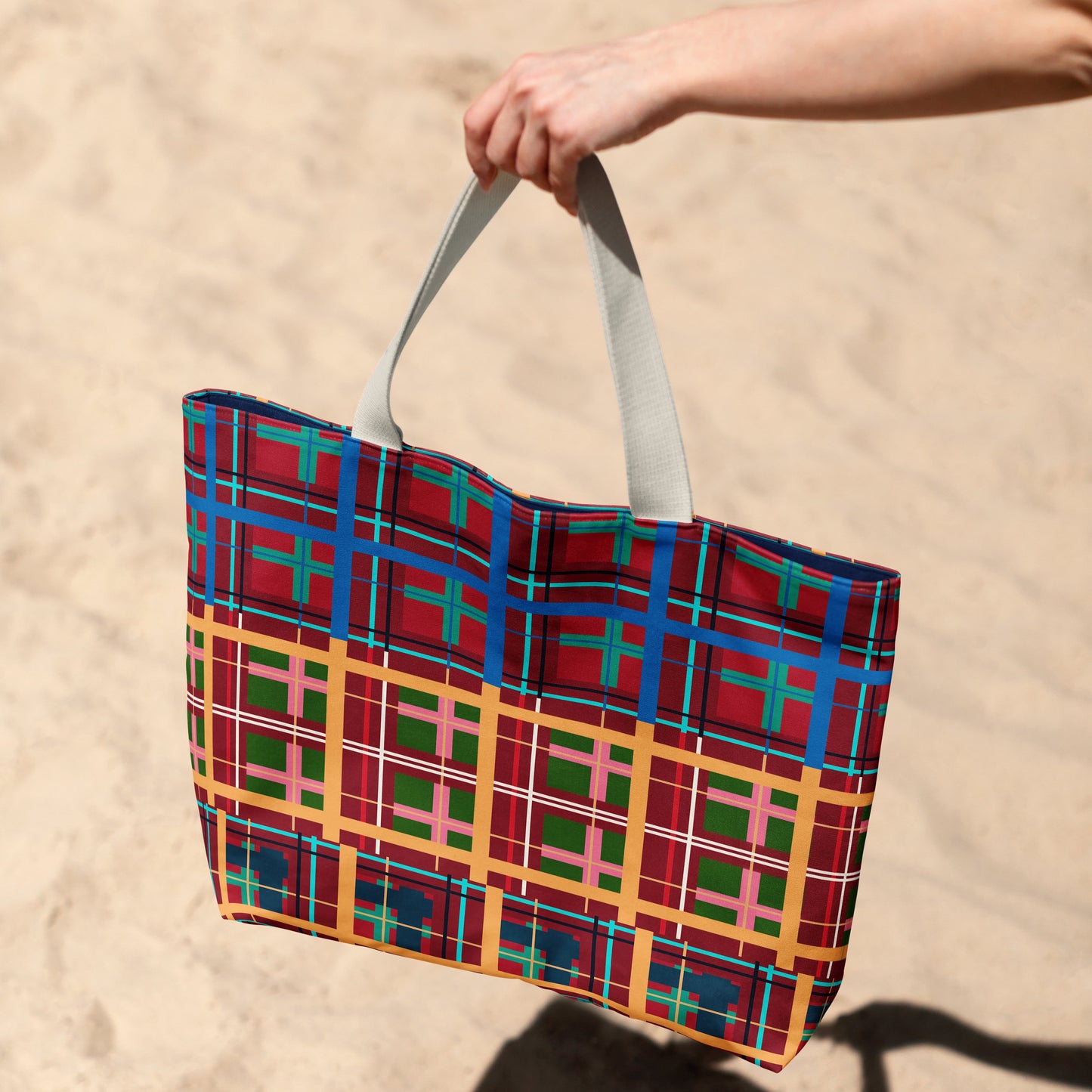 Multi Plaid No. 1 Deluxe Market Tote