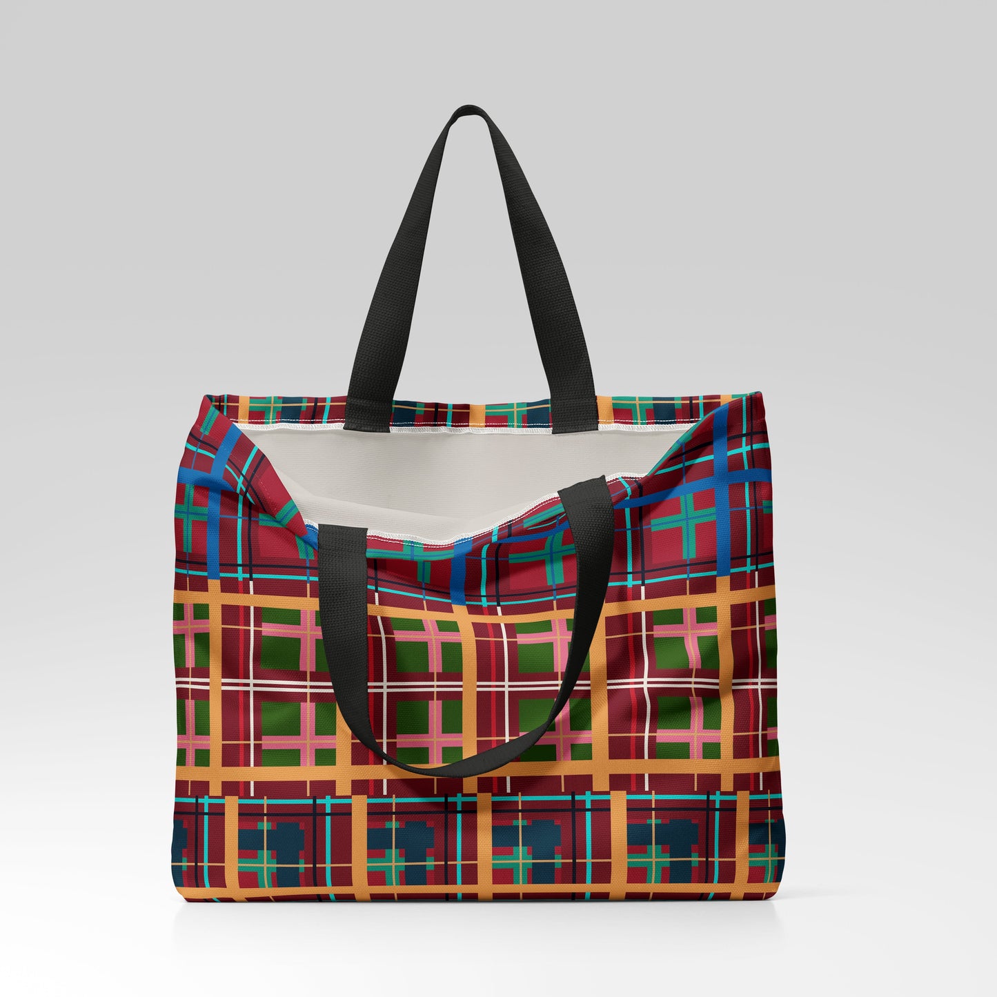 Multi Plaid No. 1 Everyday Market Tote