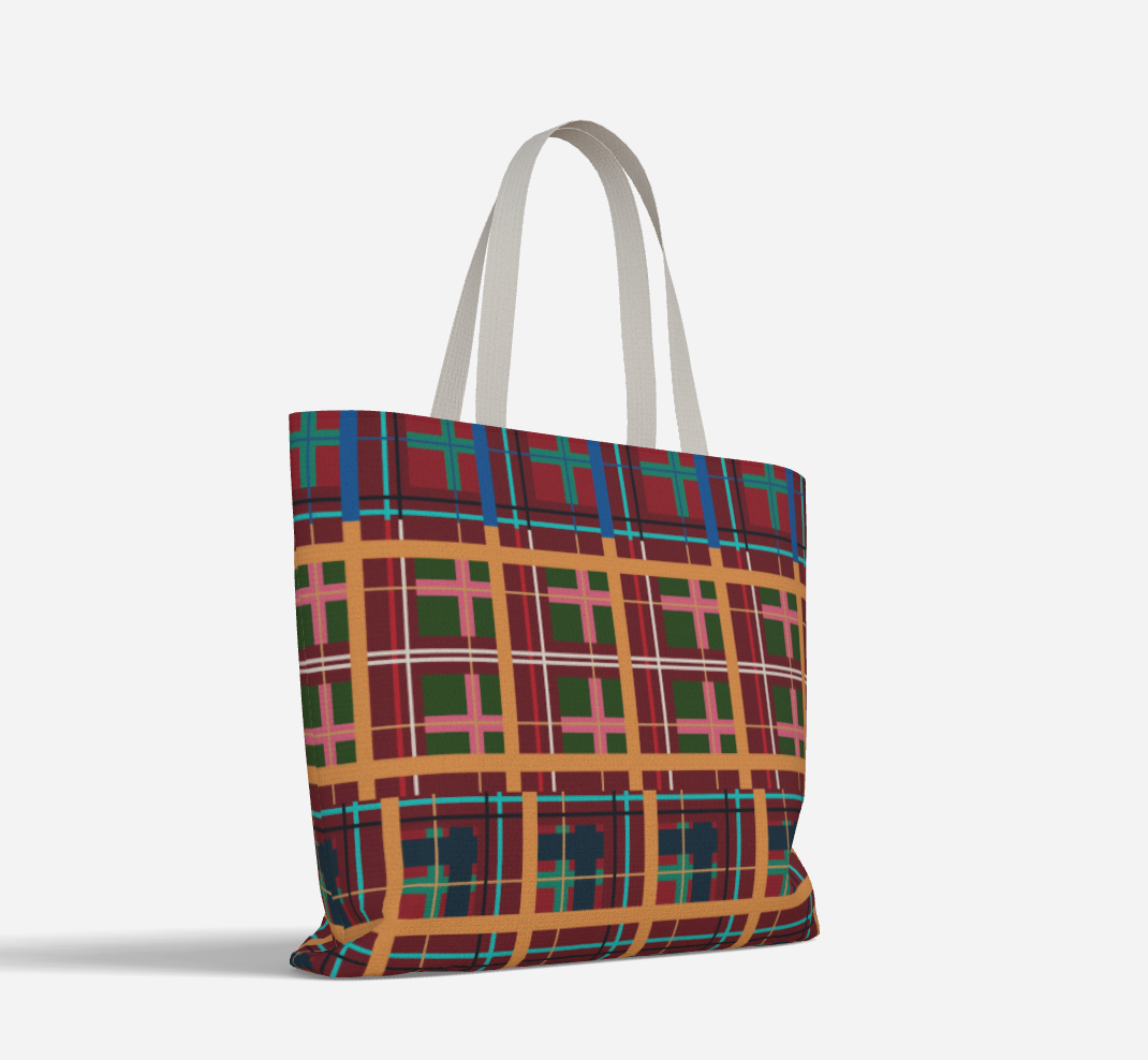 Multi Plaid No. 1 Everyday Market Tote