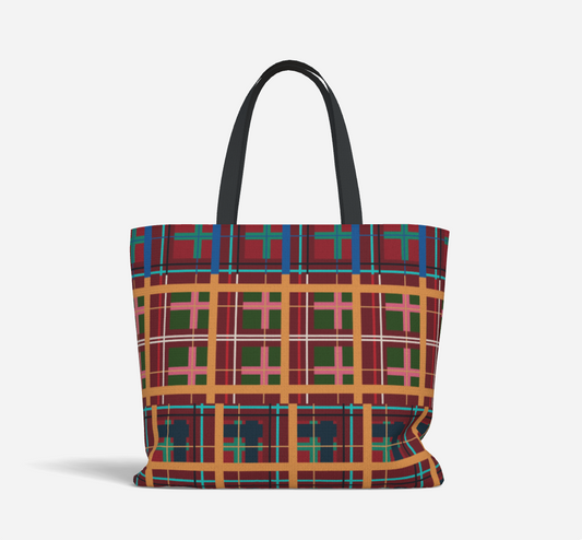 Multi Plaid No. 1 Deluxe Market Tote
