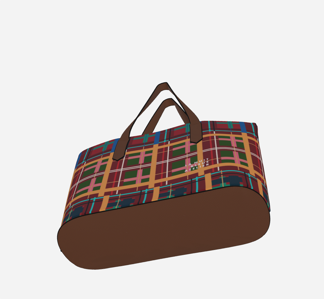 Multi Plaid No. 1 Vegan Leather Tote