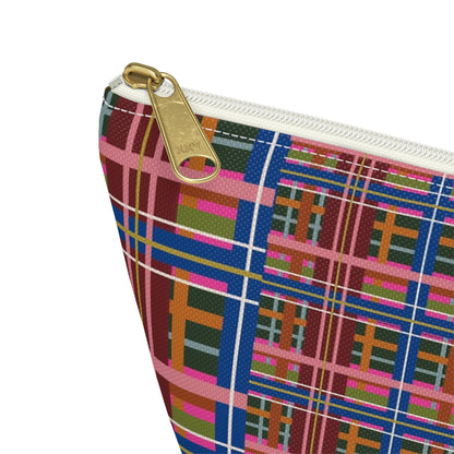 Pinky Blue Plaid Everyday Pouch