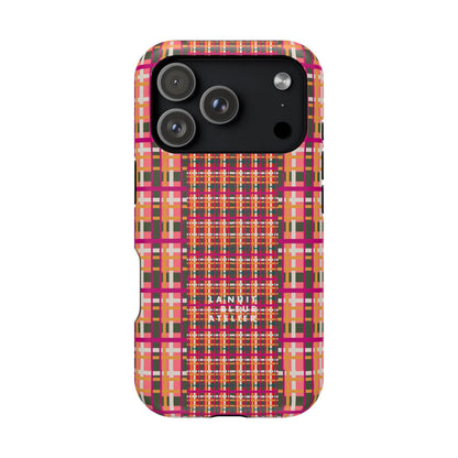 Peach-ish Plaid Impact-Resistant Phone Case