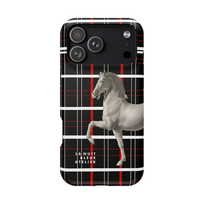 Plaid Horse Impact-Resistant Phone Case