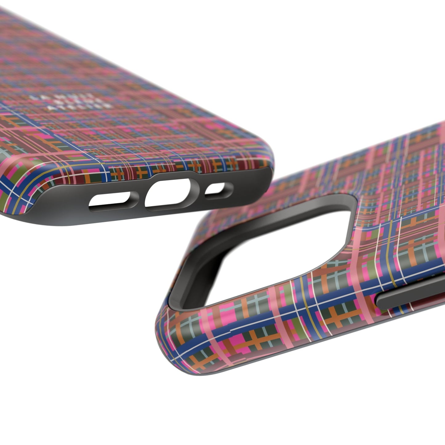 Pinky Blue Plaid Impact-Resistant Phone Case