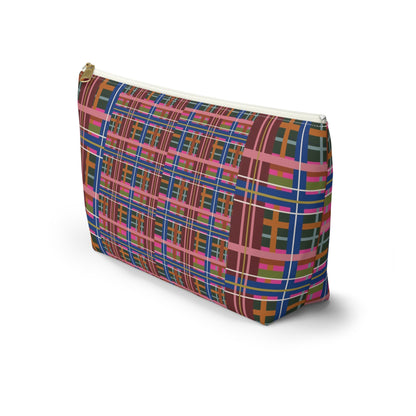 Pinky Blue Plaid Everyday Pouch