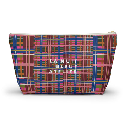 Pinky Blue Plaid Everyday Pouch