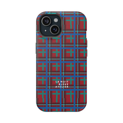 Classic Blue Plaid Impact-Resistant Phone Case