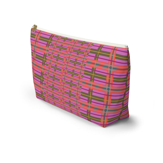 Pink Plaid Everyday Pouch