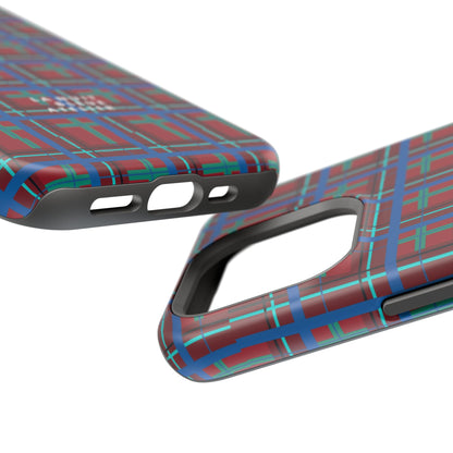 Classic Blue Plaid Impact-Resistant Phone Case