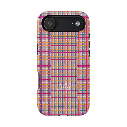 Purple-ish Plaid Impact-Resistant Phone Case