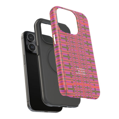 Pink Plaid Impact-Resistant Phone Case