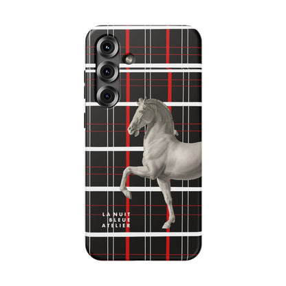 Plaid Horse Impact-Resistant Phone Case