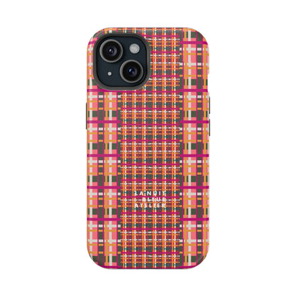Peach-ish Plaid Impact-Resistant Phone Case
