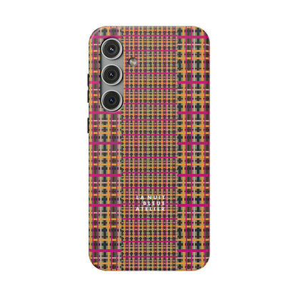 Fuchsia Plaid Impact-Resistant Phone Case