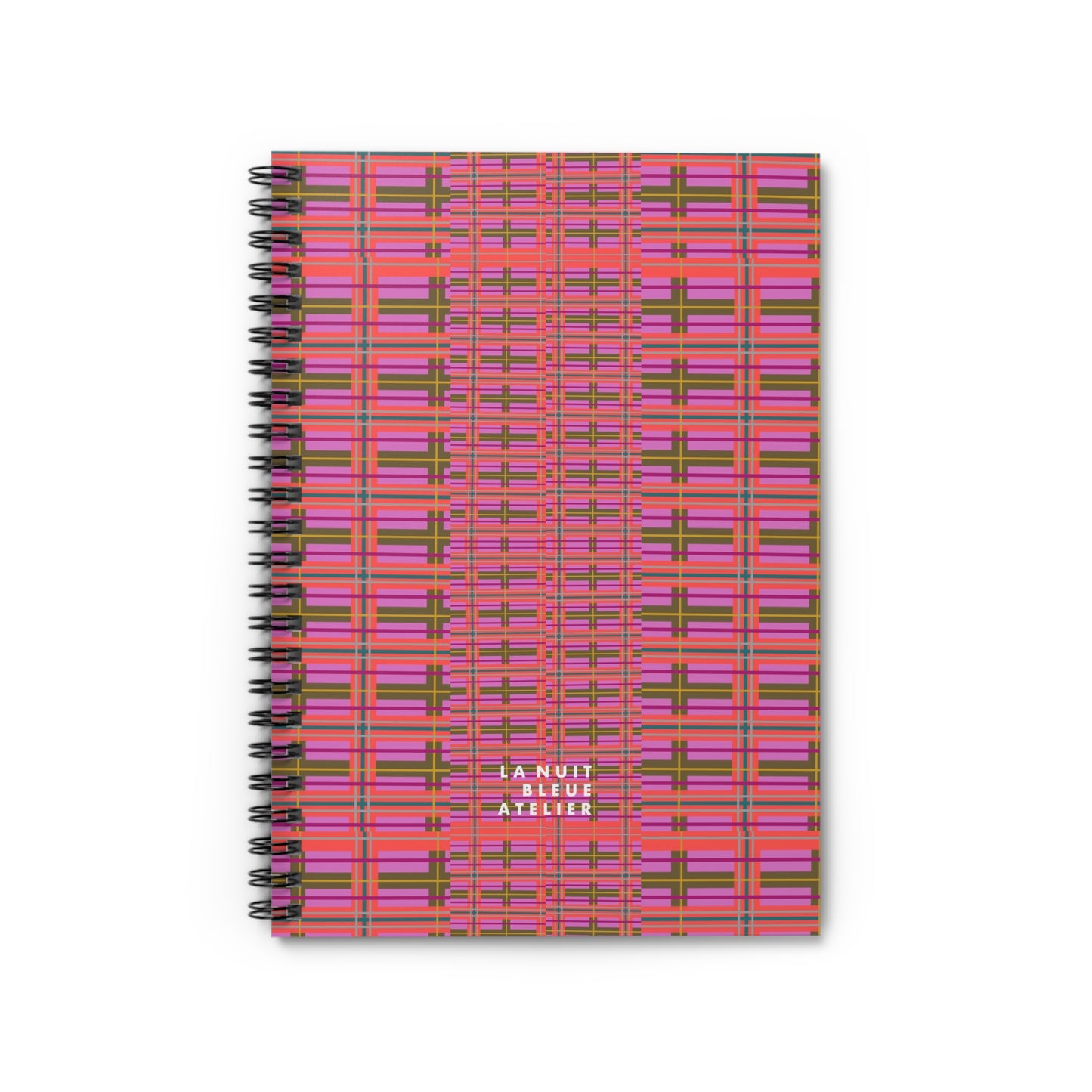 Pink Plaid Spiral Notebook