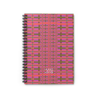 Pink Plaid Spiral Notebook