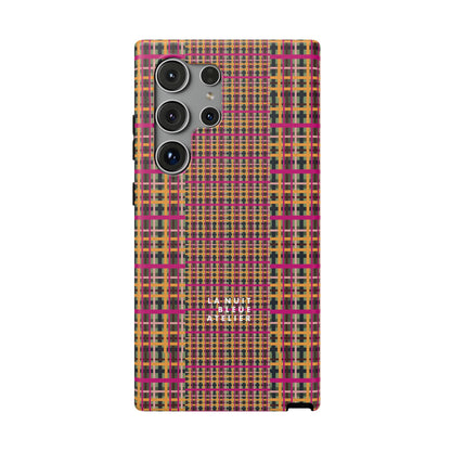 Fuchsia Plaid Impact-Resistant Phone Case