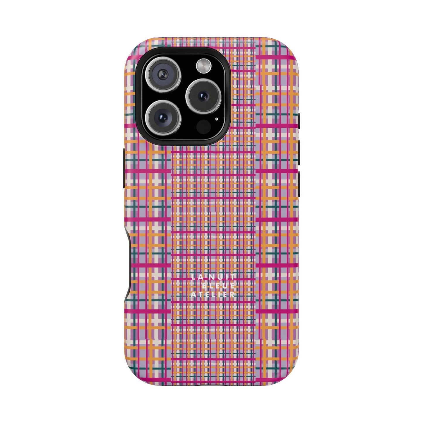 Purple-ish Plaid Impact-Resistant Phone Case