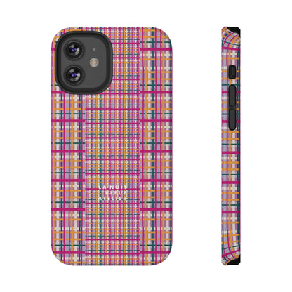 Purple-ish Plaid Impact-Resistant Phone Case