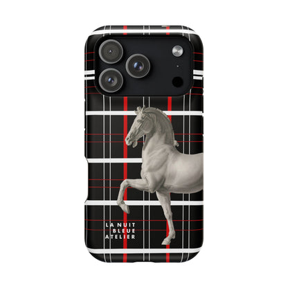 Plaid Horse Impact-Resistant Phone Case