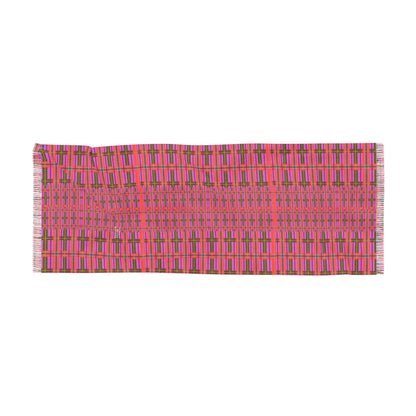 Pink Plaid Lightweight Shawl